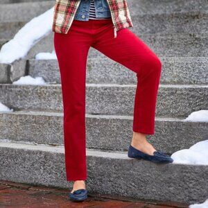 Talbots High Red Waist Straight Leg Stretch Corduroy Pants 18W